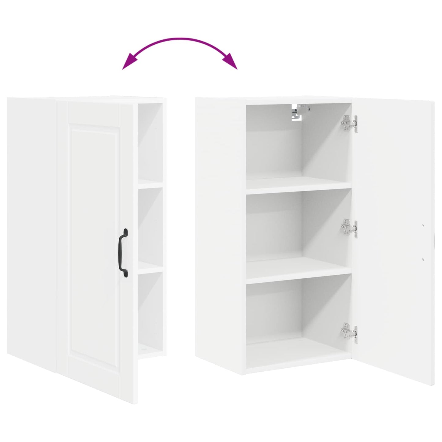vidaXL Küchenschrank mit Regal Weiß 40 x 31 x 80 cm Holzwerkstoff