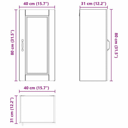 vidaXL Küchenschrank mit Regal Weiß 40 x 31 x 80 cm Holzwerkstoff