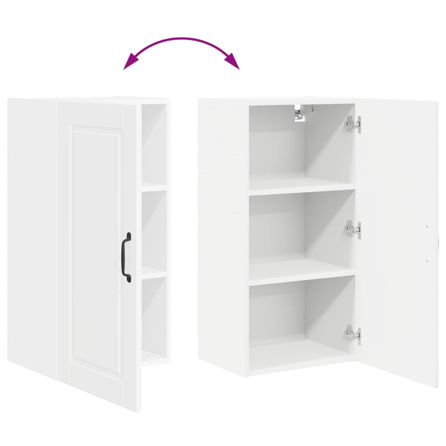 vidaXL Küchenschrank Hochglanz Weiß 40 x 31 x 80 cm Holzwerkstoff