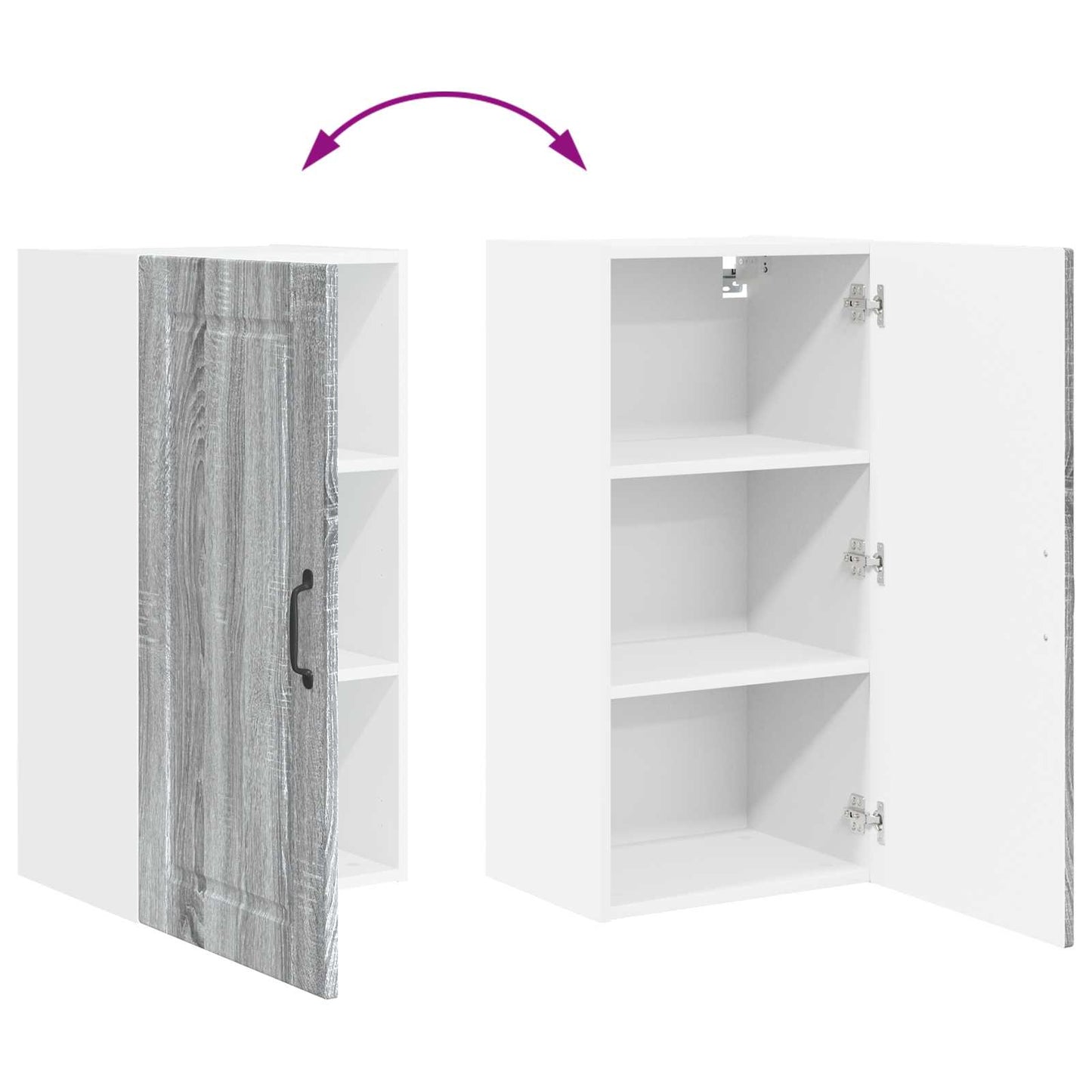 vidaXL Küchenschrank Graues Sonoma 40 x 31 x 80 cm Holzwerkstoff