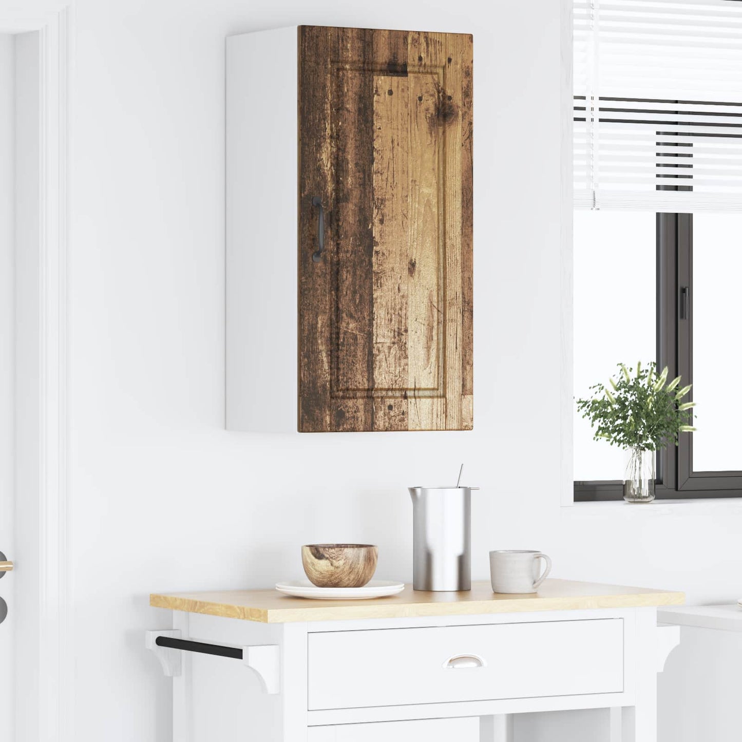 vidaXL Küchenschrank mit Regal Altholz 40 x 31 x 80 cm Holzwerkstoff