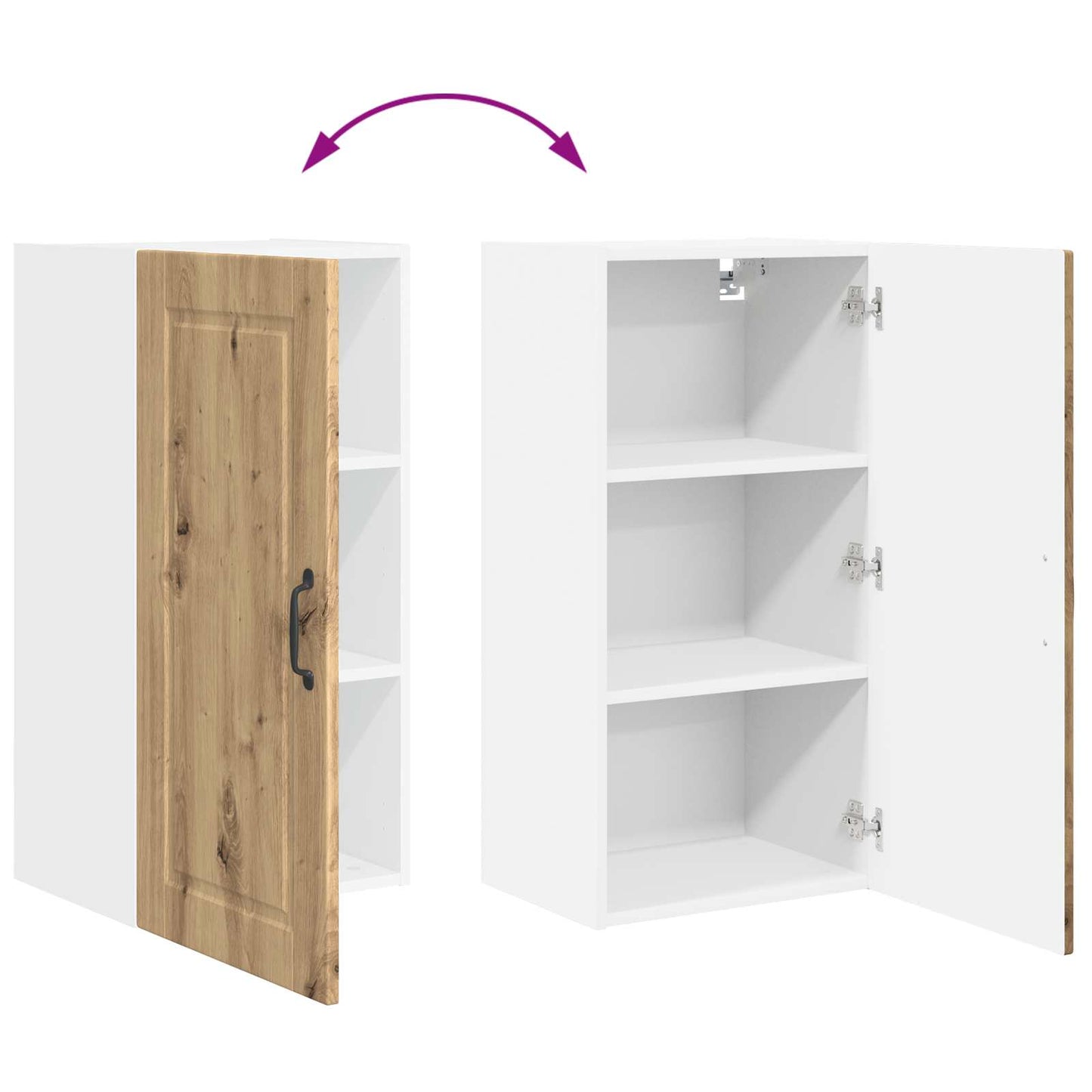 vidaXL Küchenschrank Artisan-Eiche 40 x 31 x 80 cm Holzwerkstoff