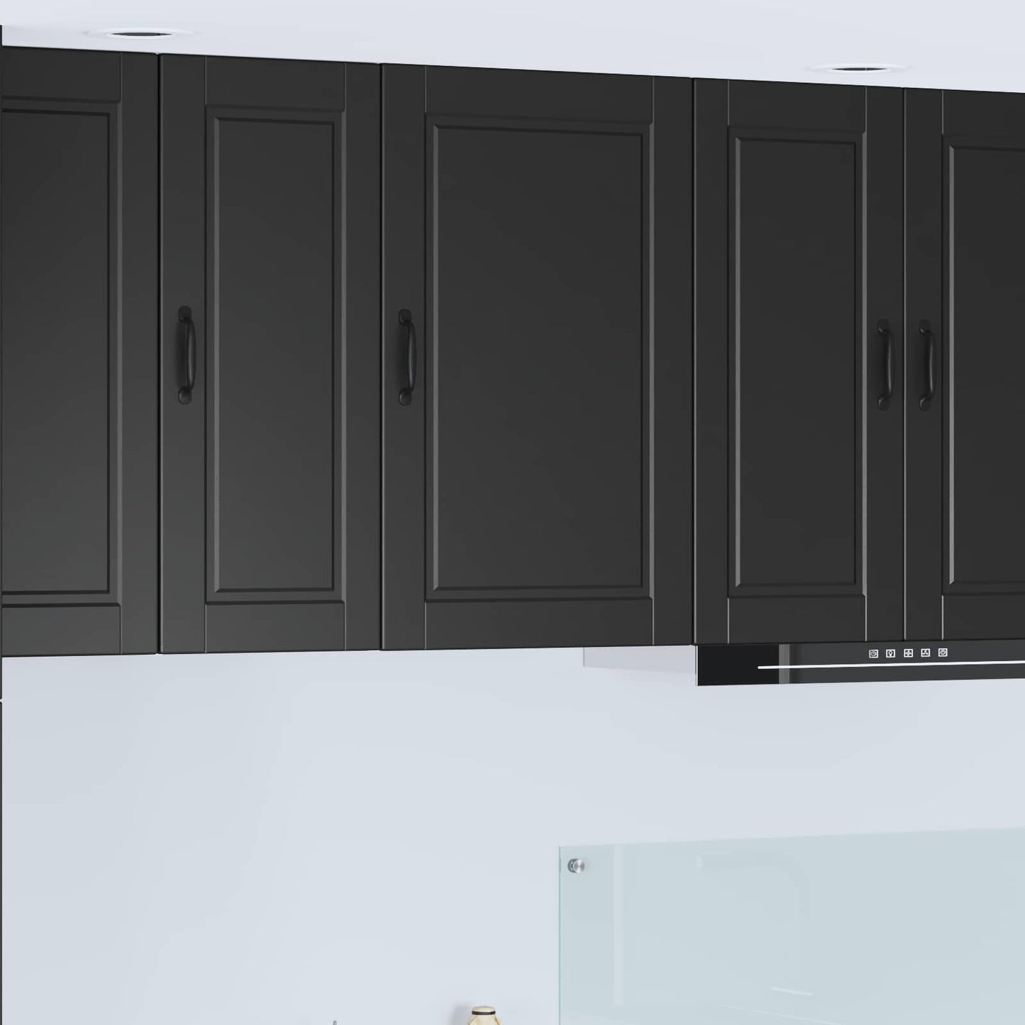 vidaXL Küchenschrank mit Regal Schwarz 50 x 31 x 80 cm Holzwerkstoff