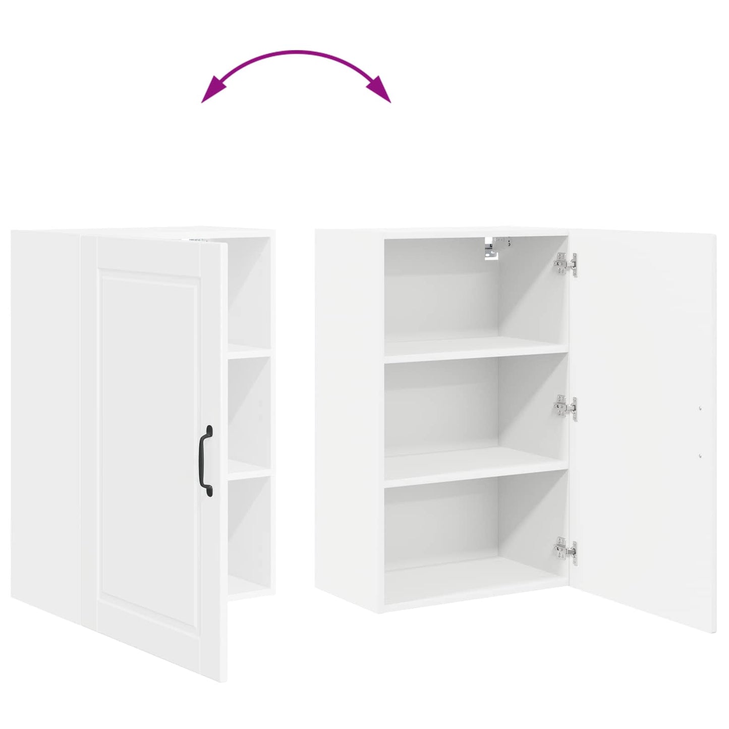 vidaXL Küchenschrank Hochglanz Weiß 50 x 31 x 80 cm Holzwerkstoff