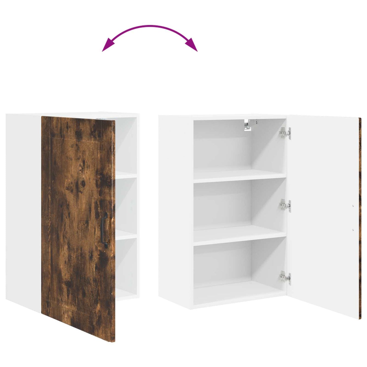 vidaXL Küchenschrank Geräucherte Eiche 50 x 31 x 80 cm Holzwerkstoff