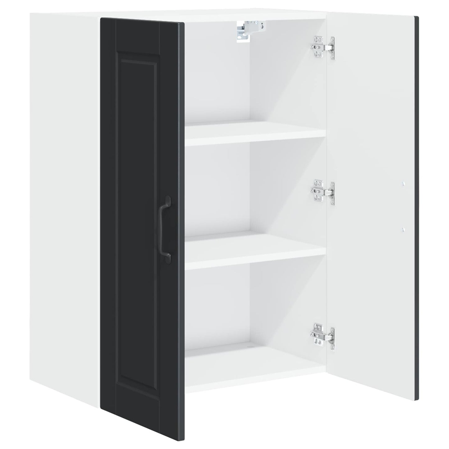 vidaXL Küchenschrank mit Regal Schwarz 60 x 31 x 80 cm Holzwerkstoff