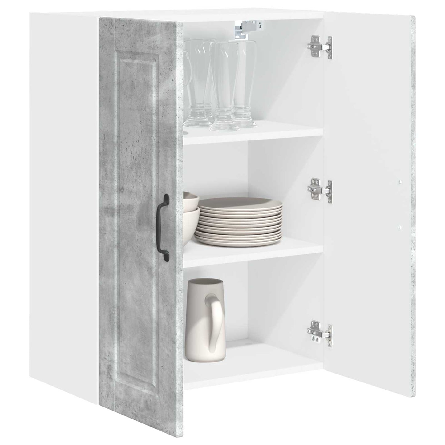 vidaXL Küchenschrank mit Tür Beton Grau 60 x 31 x 80 cm Holzwerkstoff