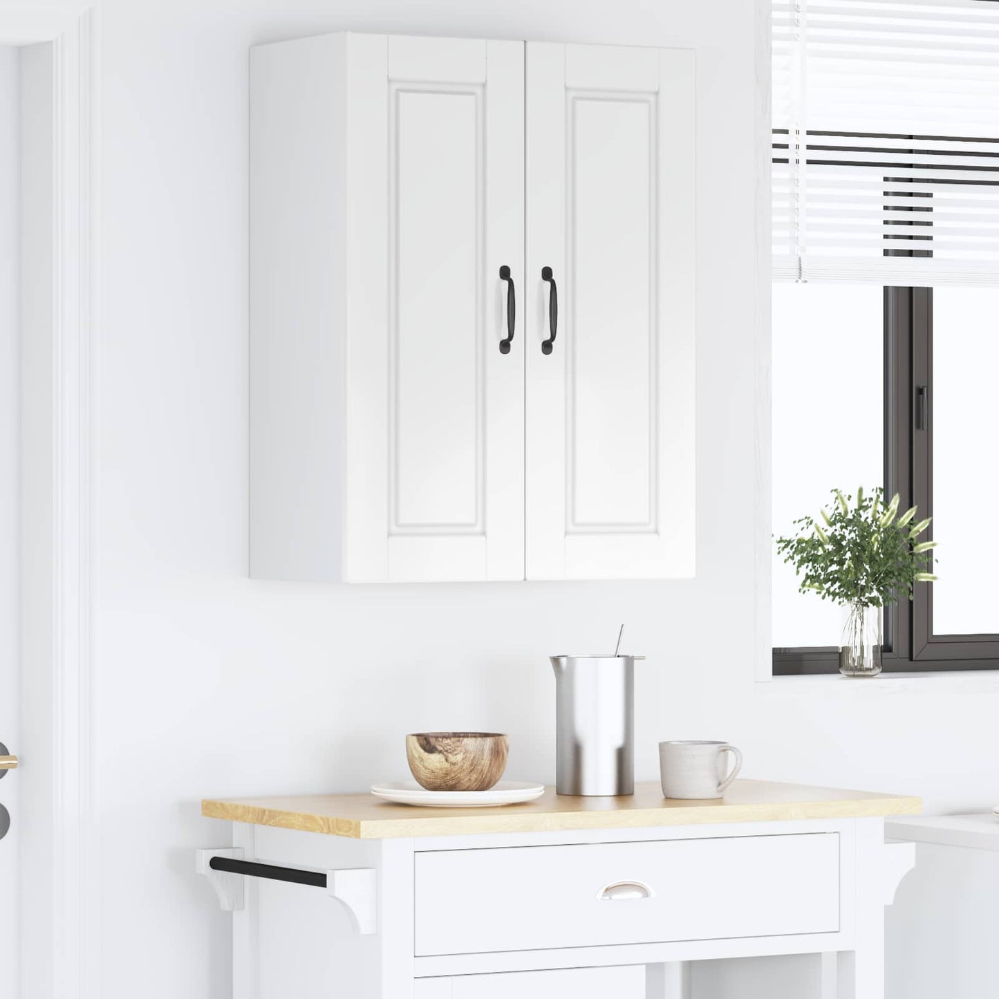 vidaXL Küchenschrank Hochglanz Weiß 60 x 31 x 80 cm Holzwerkstoff