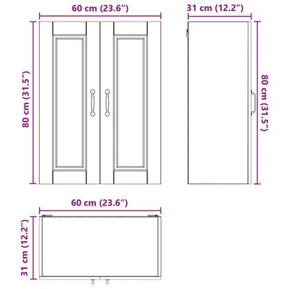 vidaXL Küchenschrank Braun Eichen-Optik 60 x 31 x 80 cm Holzwerkstoff