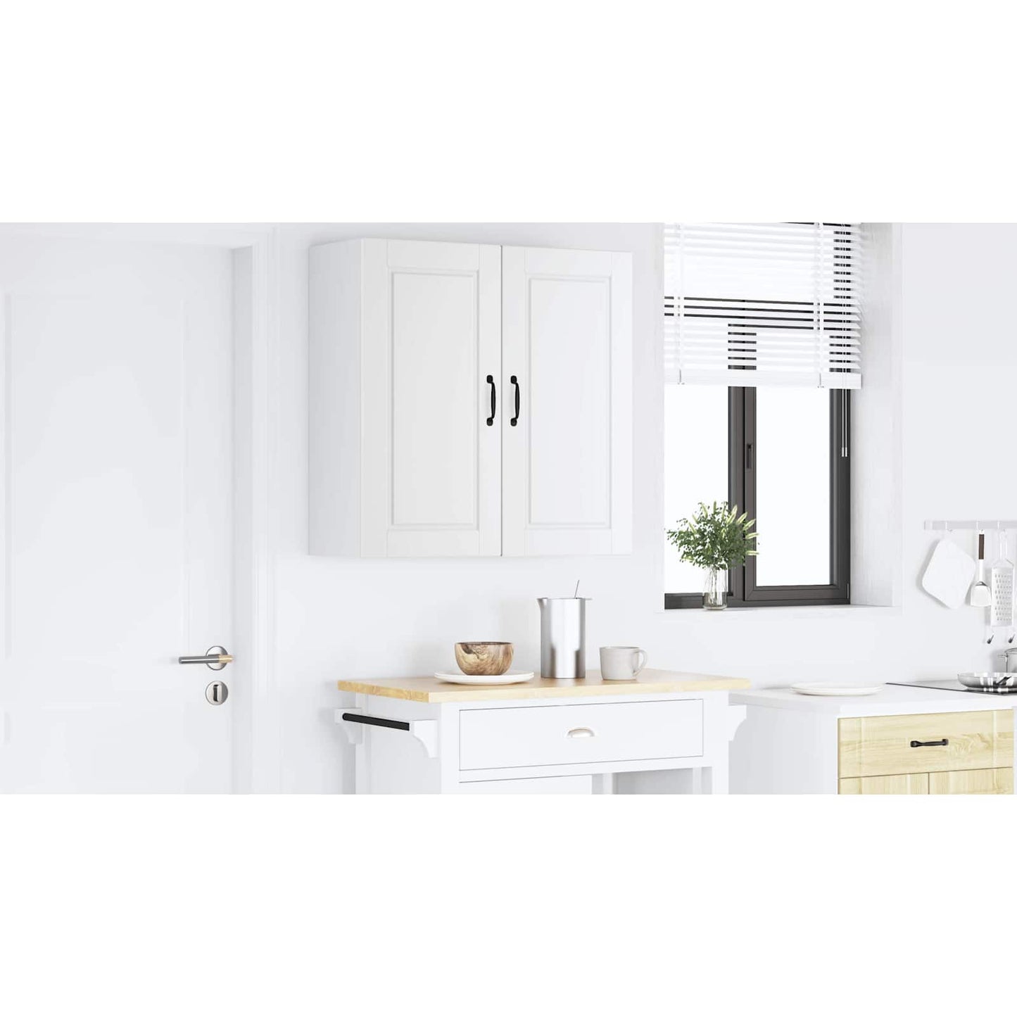 vidaXL Küchenschrank mit Regal Weiß 80 x 31 x 80 cm Holzwerkstoff