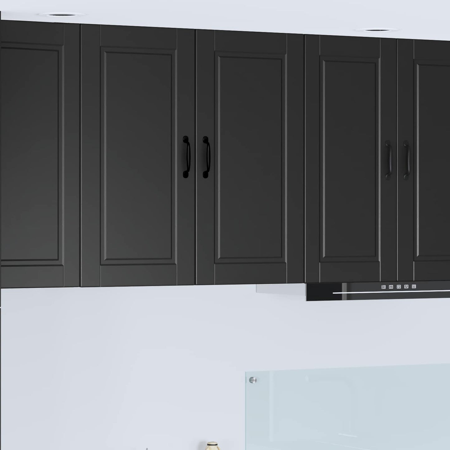 vidaXL Küchenschrank mit Regal Schwarz 80 x 31 x 80 cm Holzwerkstoff