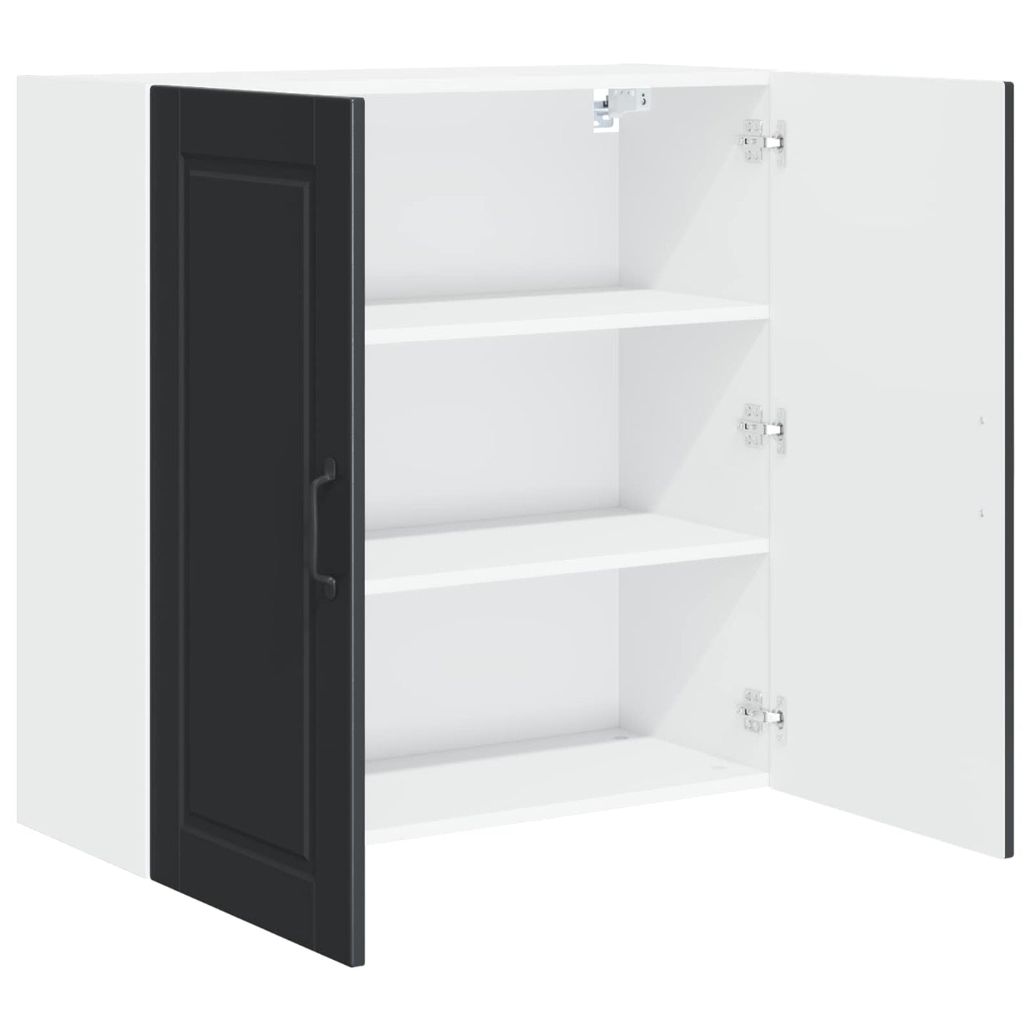 vidaXL Küchenschrank mit Regal Schwarz 80 x 31 x 80 cm Holzwerkstoff