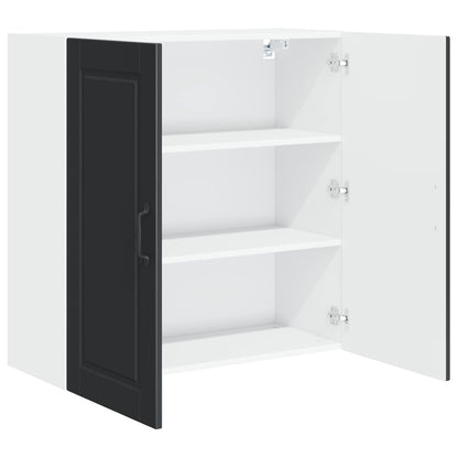 vidaXL Küchenschrank mit Regal Schwarz 80 x 31 x 80 cm Holzwerkstoff