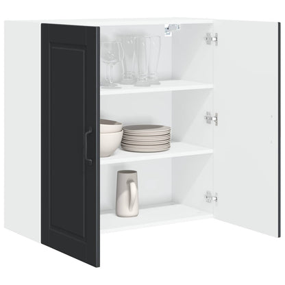 vidaXL Küchenschrank mit Regal Schwarz 80 x 31 x 80 cm Holzwerkstoff