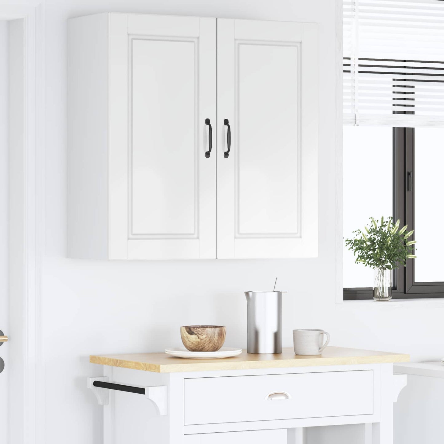 vidaXL Küchenschrank Hochglanz Weiß 80 x 31 x 80 cm Holzwerkstoff