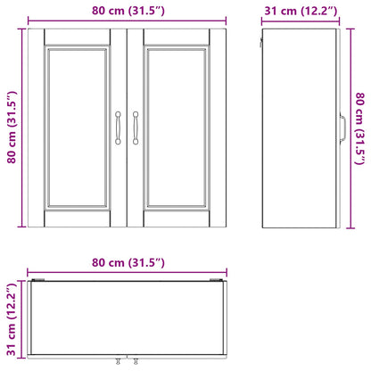 vidaXL Küchenschrank Graues Sonoma 80 x 31 x 80 cm Holzwerkstoff