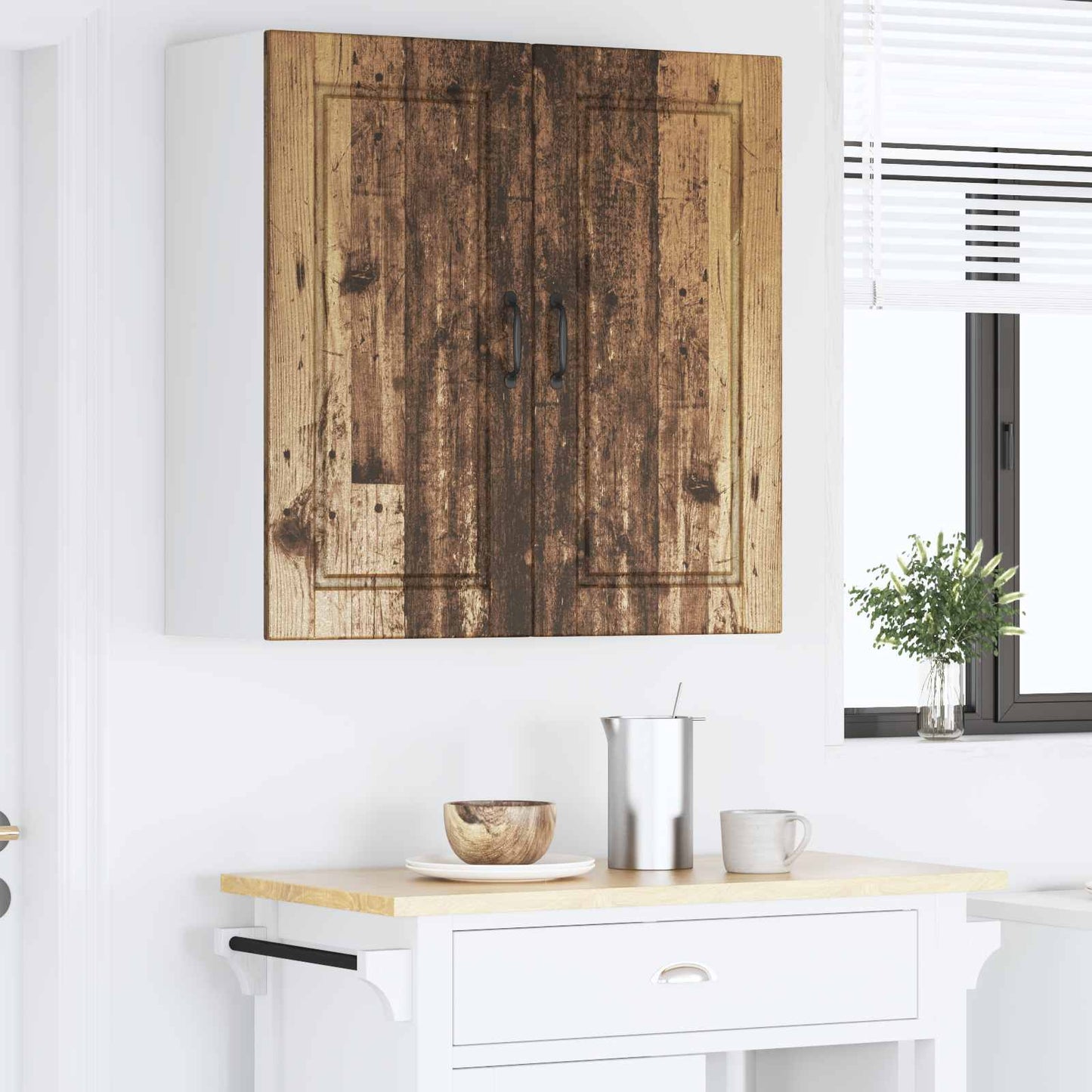 vidaXL Küchenschrank mit Regal Altholz 80 x 31 x 80 cm Holzwerkstoff