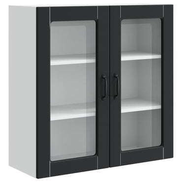 vidaXL Küchenschrank mit Regal Schwarz 80 x 31 x 80 cm Holzwerkstoff
