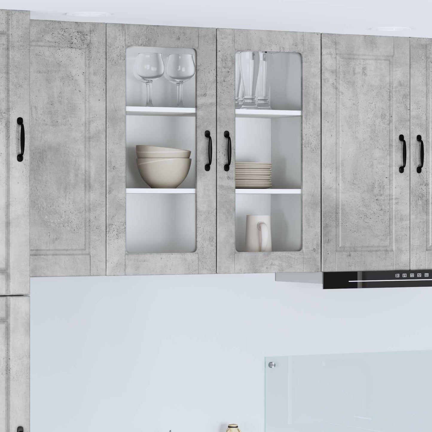 vidaXL Küchenschrank mit Tür Beton Grau 80 x 31 x 80 cm Holzwerkstoff