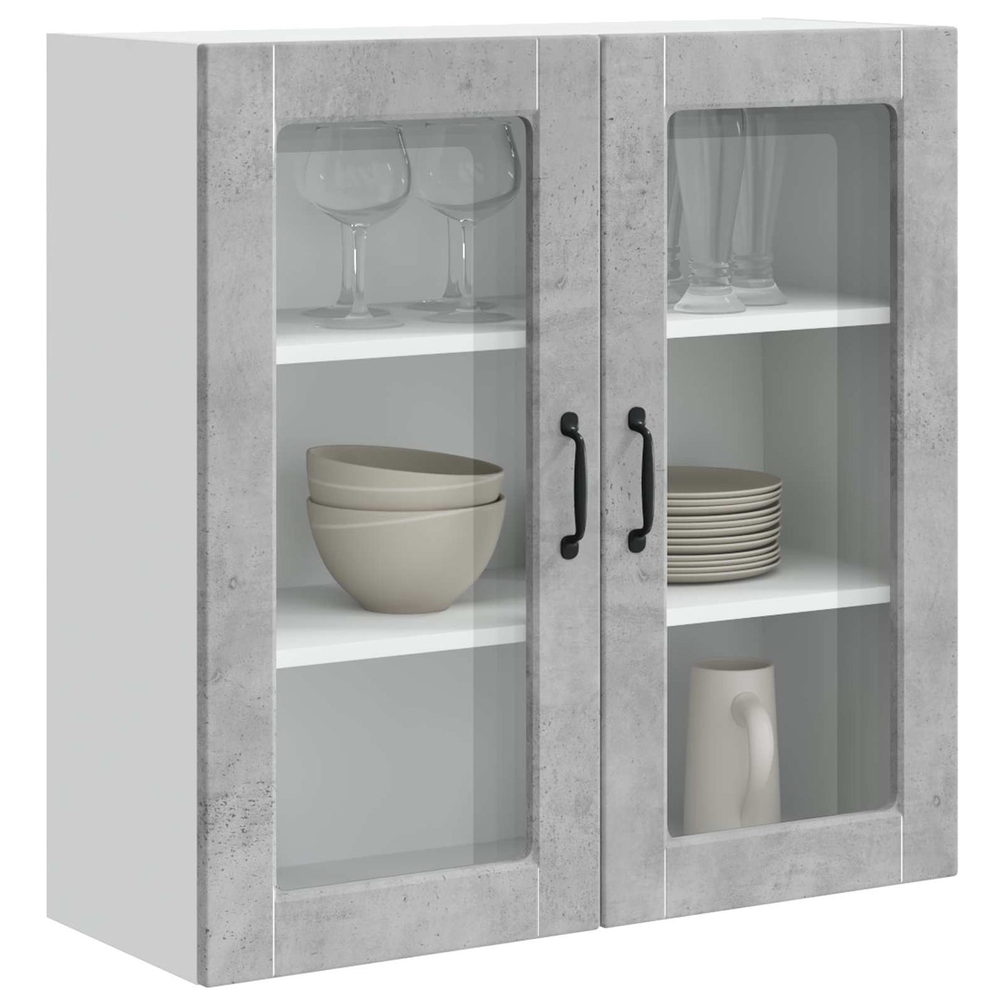 vidaXL Küchenschrank mit Tür Beton Grau 80 x 31 x 80 cm Holzwerkstoff