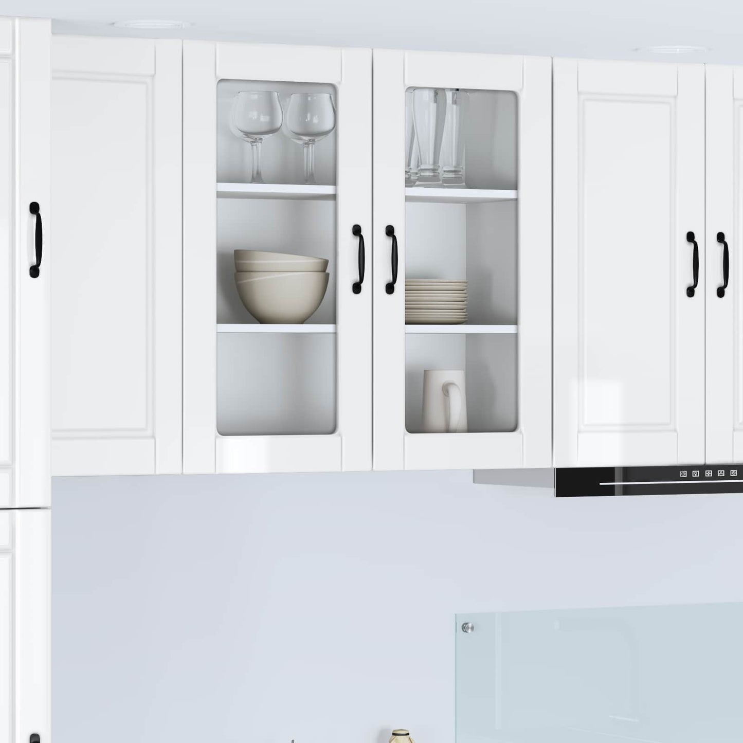 vidaXL Küchenschrank Hochglanz Weiß 80 x 31 x 80 cm Holzwerkstoff