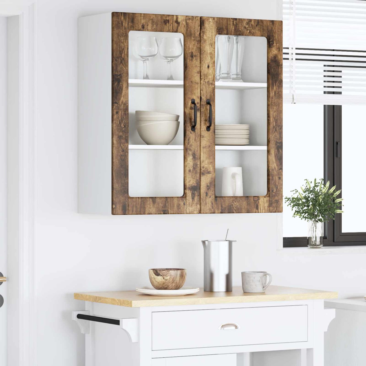 vidaXL Küchenschrank Geräucherte Eiche 80 x 31 x 80 cm Holzwerkstoff