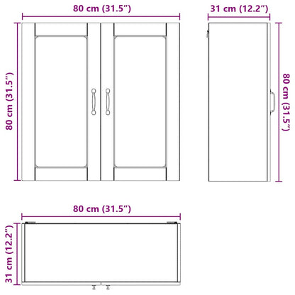 vidaXL Küchenschrank Graues Sonoma 80 x 31 x 80 cm Holzwerkstoff