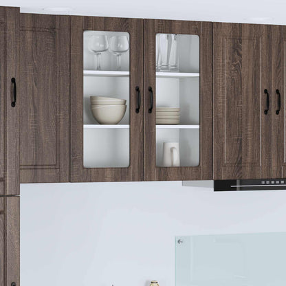 vidaXL Küchenschrank Braun Eichen-Optik 80 x 31 x 80 cm Holzwerkstoff