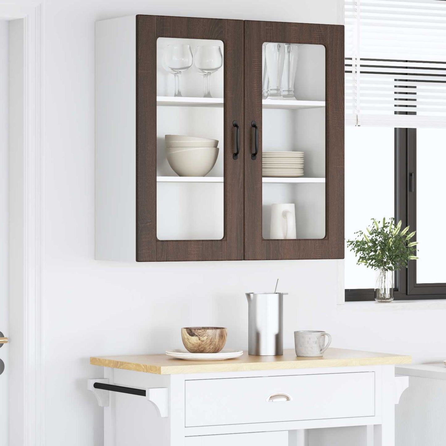 vidaXL Küchenschrank Braun Eichen-Optik 80 x 31 x 80 cm Holzwerkstoff