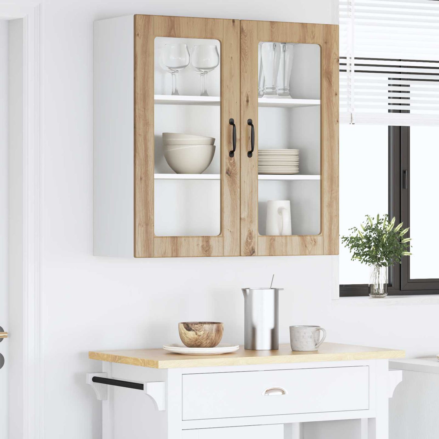 vidaXL Küchenschrank Artisan-Eiche 80 x 31 x 80 cm Holzwerkstoff