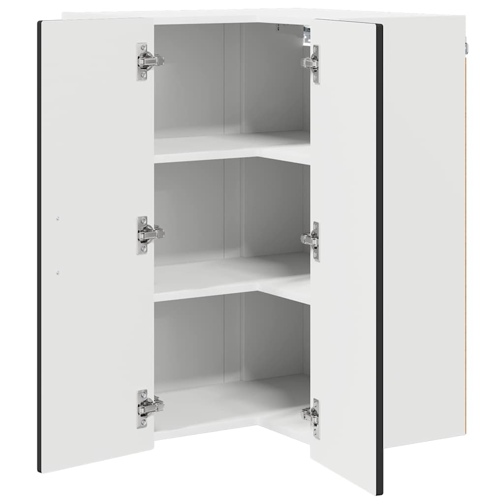 vidaXL Küchenschrank mit Regal Schwarz 57 x 57 x 80 cm Holzwerkstoff