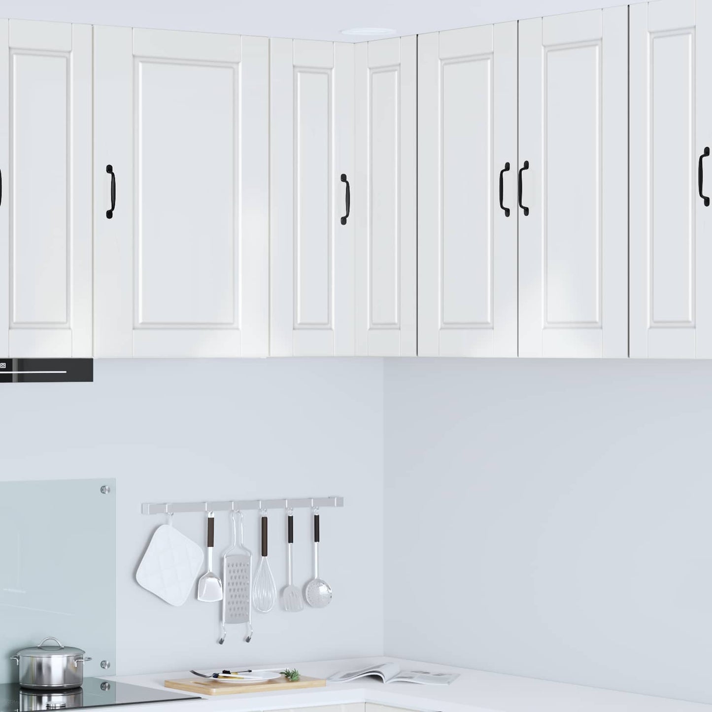 vidaXL Küchenschrank Hochglanz Weiß 57 x 57 x 80 cm Holzwerkstoff