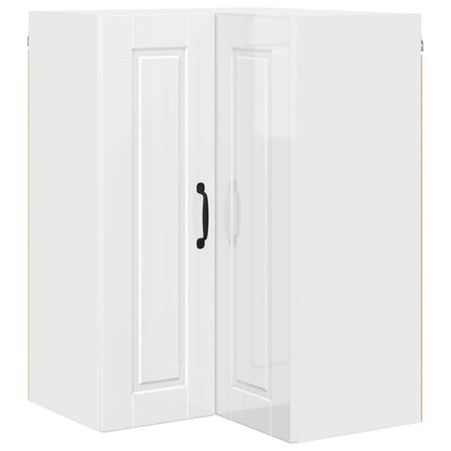 vidaXL Küchenschrank Hochglanz Weiß 57 x 57 x 80 cm Holzwerkstoff