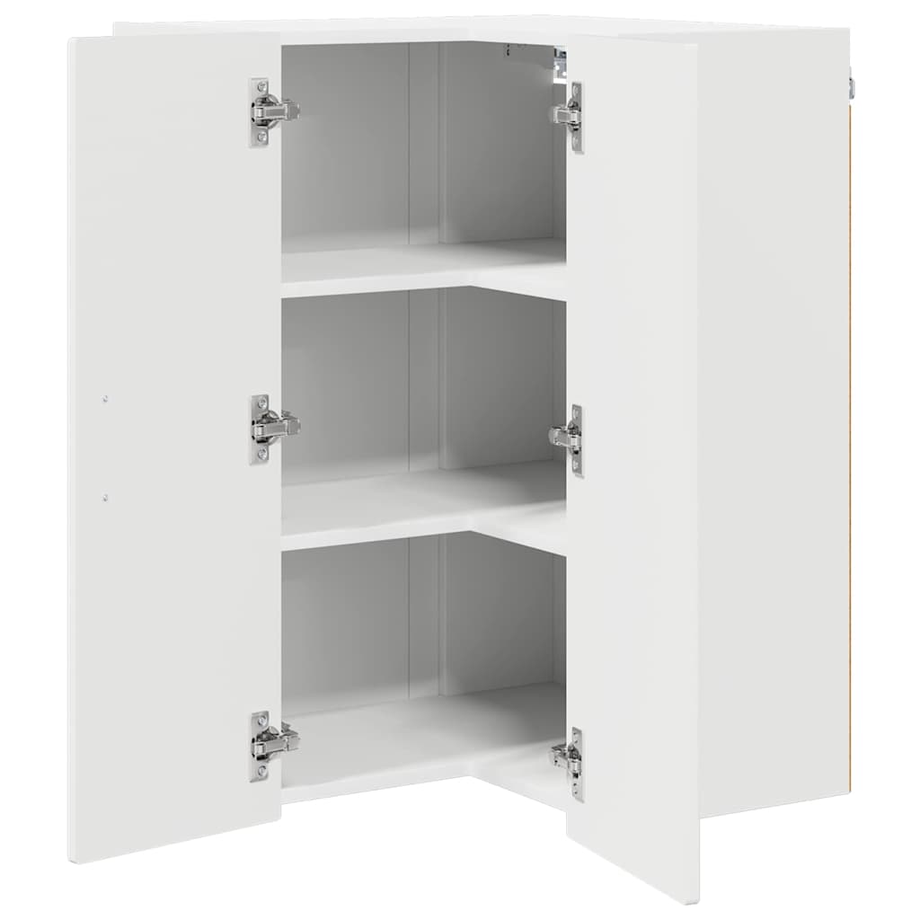 vidaXL Küchenschrank Hochglanz Weiß 57 x 57 x 80 cm Holzwerkstoff