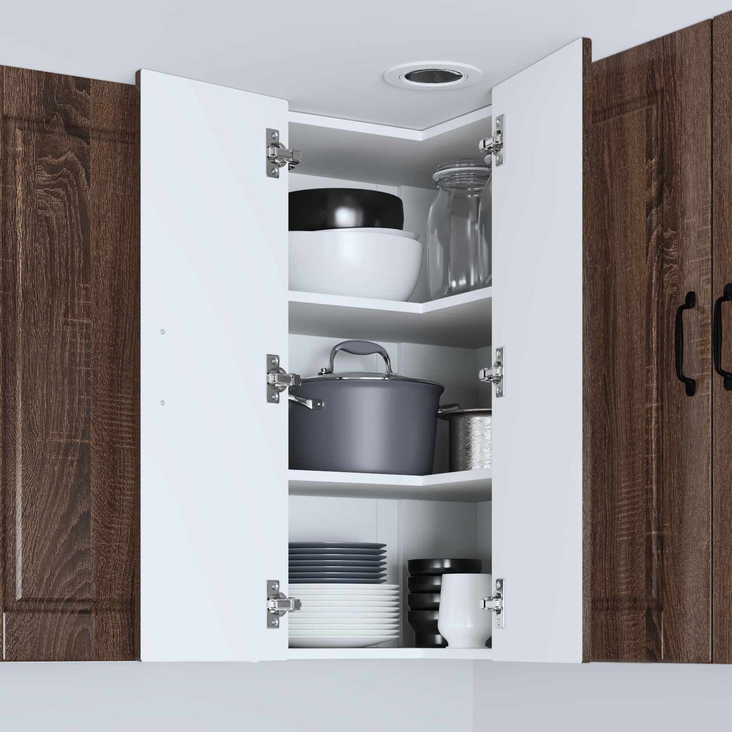 vidaXL Küchenschrank Braun Eichen-Optik 57 x 57 x 80 cm Holzwerkstoff