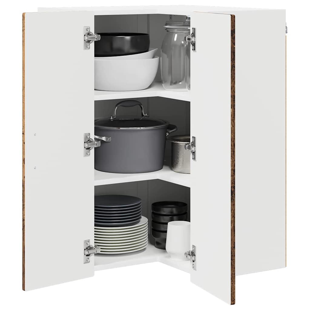 vidaXL Küchenschrank mit Regal Altholz 57 x 57 x 80 cm Holzwerkstoff