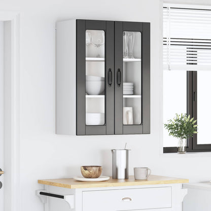 vidaXL Küchenschrank mit Regal Schwarz 60 x 31 x 80 cm Holzwerkstoff