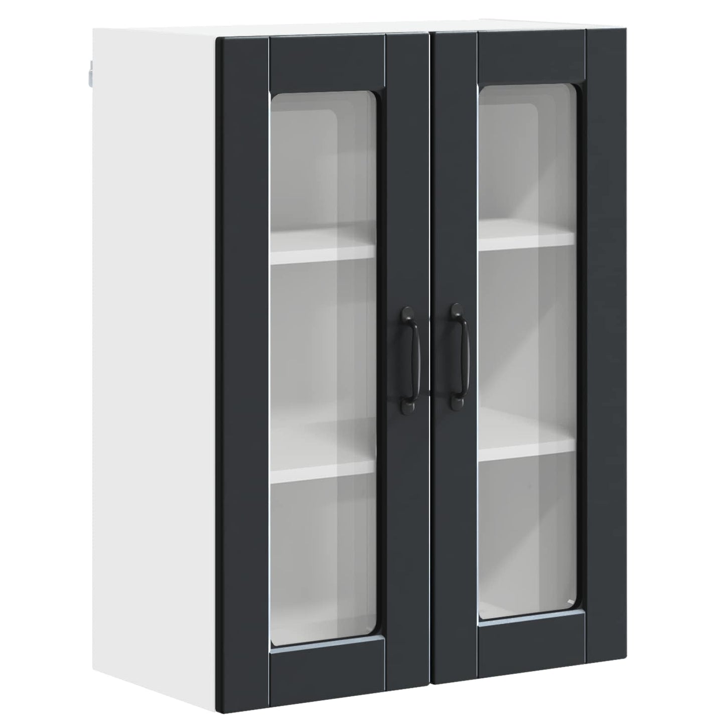 vidaXL Küchenschrank mit Regal Schwarz 60 x 31 x 80 cm Holzwerkstoff