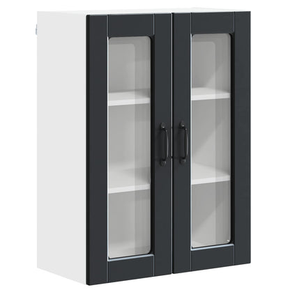 vidaXL Küchenschrank mit Regal Schwarz 60 x 31 x 80 cm Holzwerkstoff