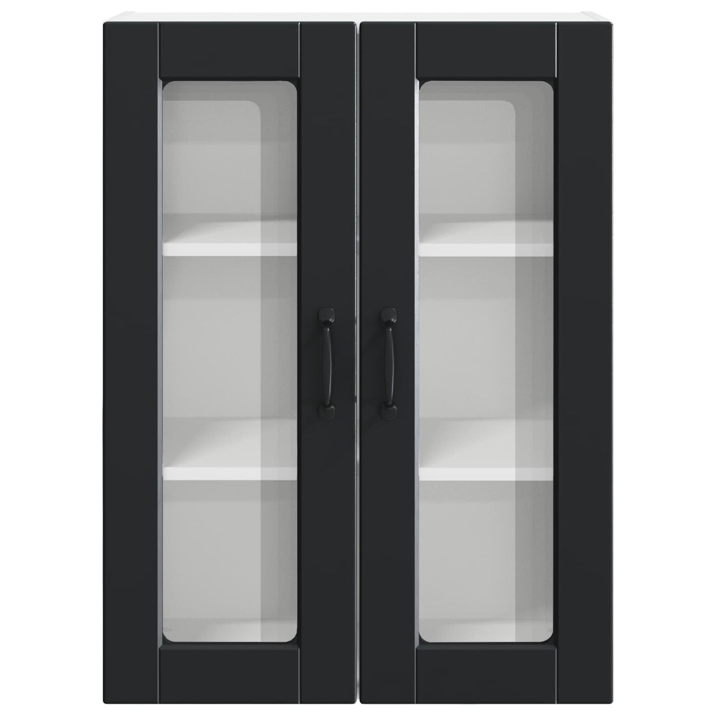 vidaXL Küchenschrank mit Regal Schwarz 60 x 31 x 80 cm Holzwerkstoff