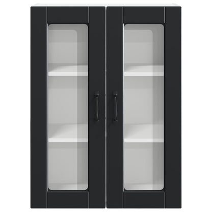 vidaXL Küchenschrank mit Regal Schwarz 60 x 31 x 80 cm Holzwerkstoff
