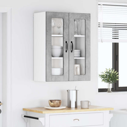 vidaXL Küchenschrank mit Tür Beton Grau 60 x 31 x 80 cm Holzwerkstoff