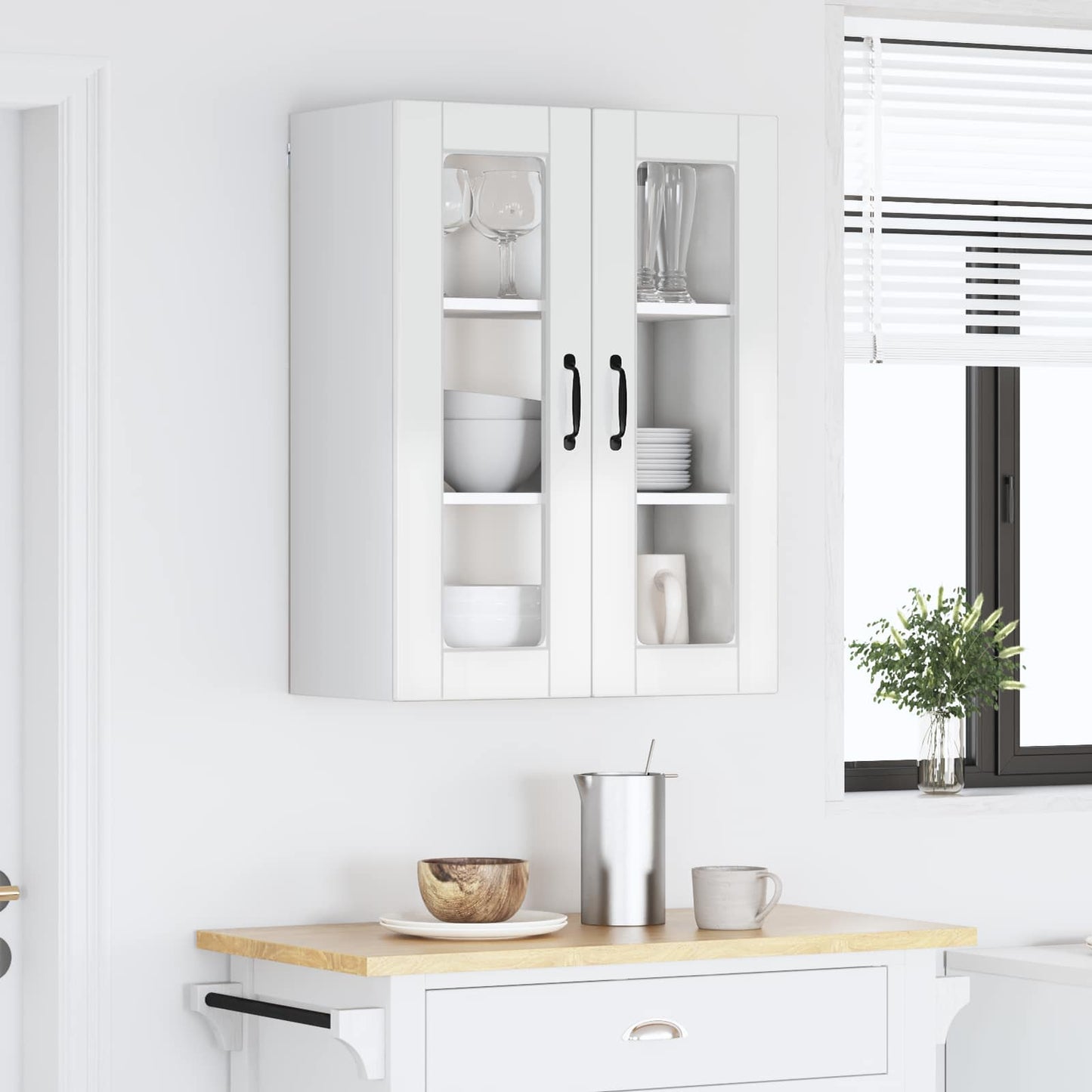 vidaXL Küchenschrank Hochglanz Weiß 60 x 31 x 80 cm Holzwerkstoff