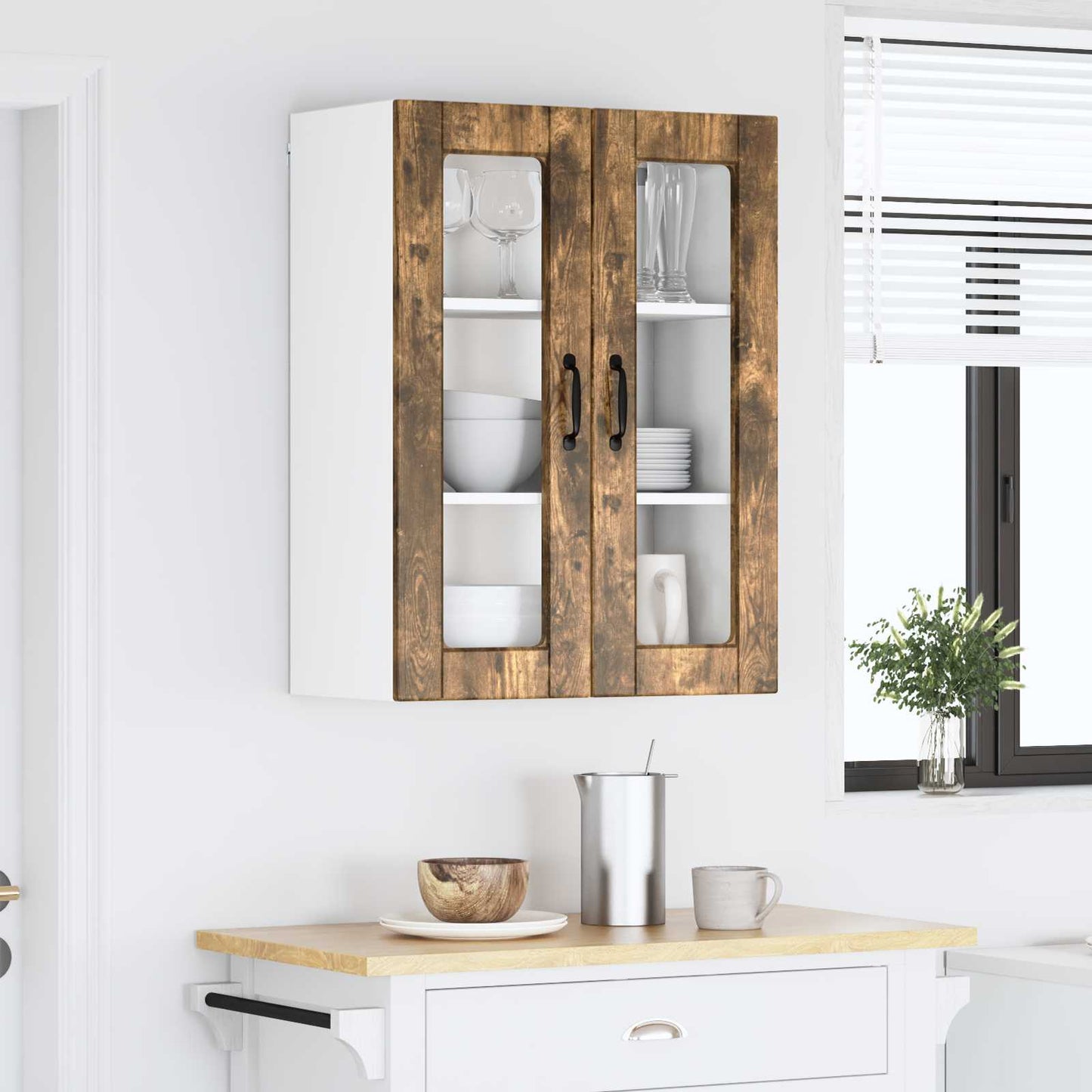 vidaXL Küchenschrank Geräucherte Eiche 60 x 31 x 80 cm Holzwerkstoff
