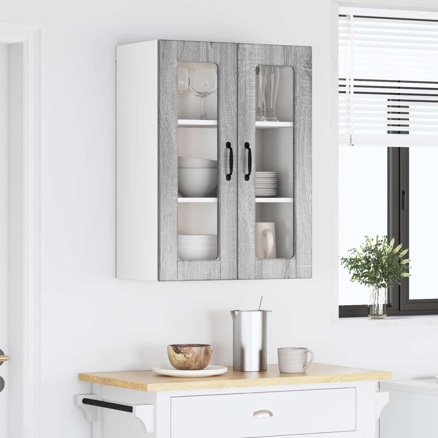 vidaXL Küchenschrank Graues Sonoma 60 x 31 x 80 cm Holzwerkstoff