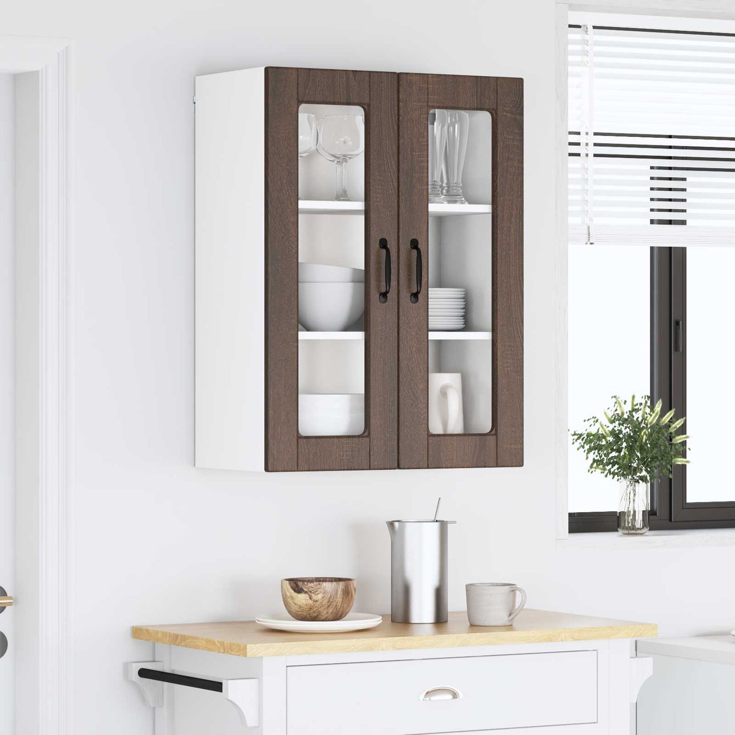 vidaXL Küchenschrank Braun Eichen-Optik 60 x 31 x 80 cm Holzwerkstoff
