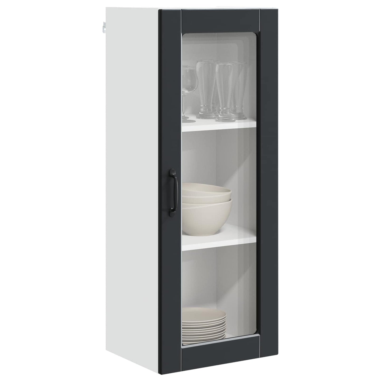 vidaXL Küchenschrank mit Regal Schwarz 40 x 31 x 100 cm Holzwerkstoff