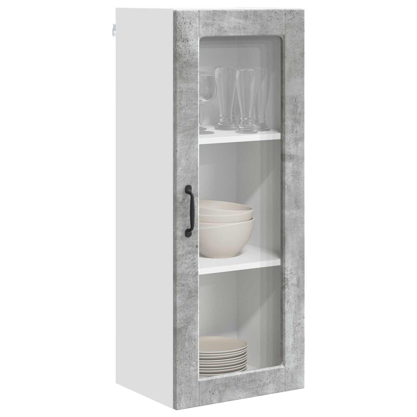 vidaXL Küchenschrank mit Tür Beton Grau 40 x 31 x 100 cm Holzwerkstoff