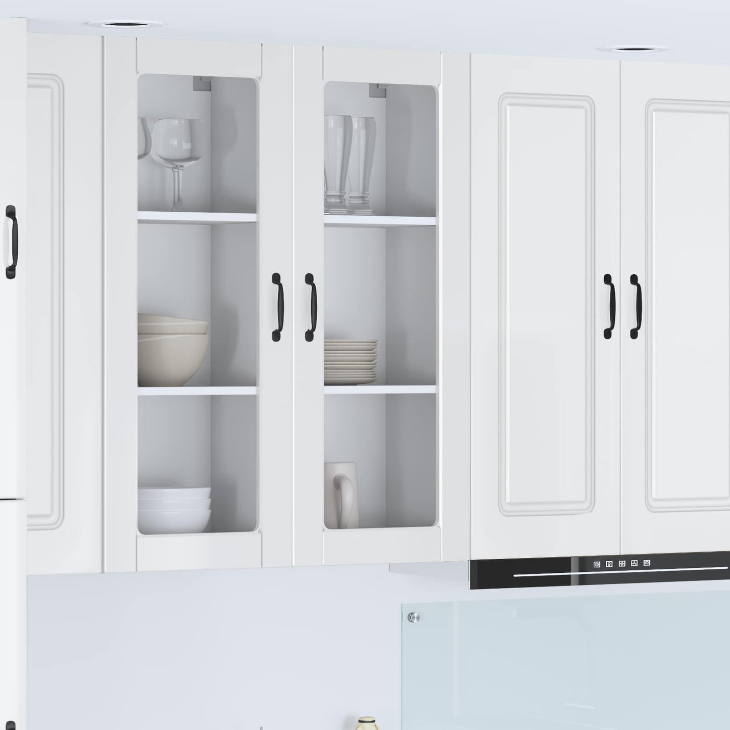 vidaXL Küchenschrank Hochglanz Weiß 40 x 31 x 100 cm Holzwerkstoff