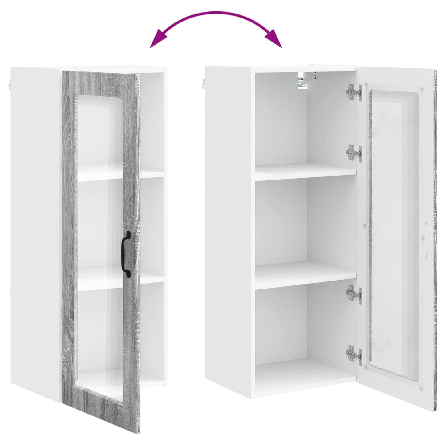 vidaXL Küchenschrank Graues Sonoma 40 x 31 x 100 cm Holzwerkstoff